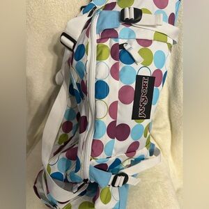 Jansport polka dot bag